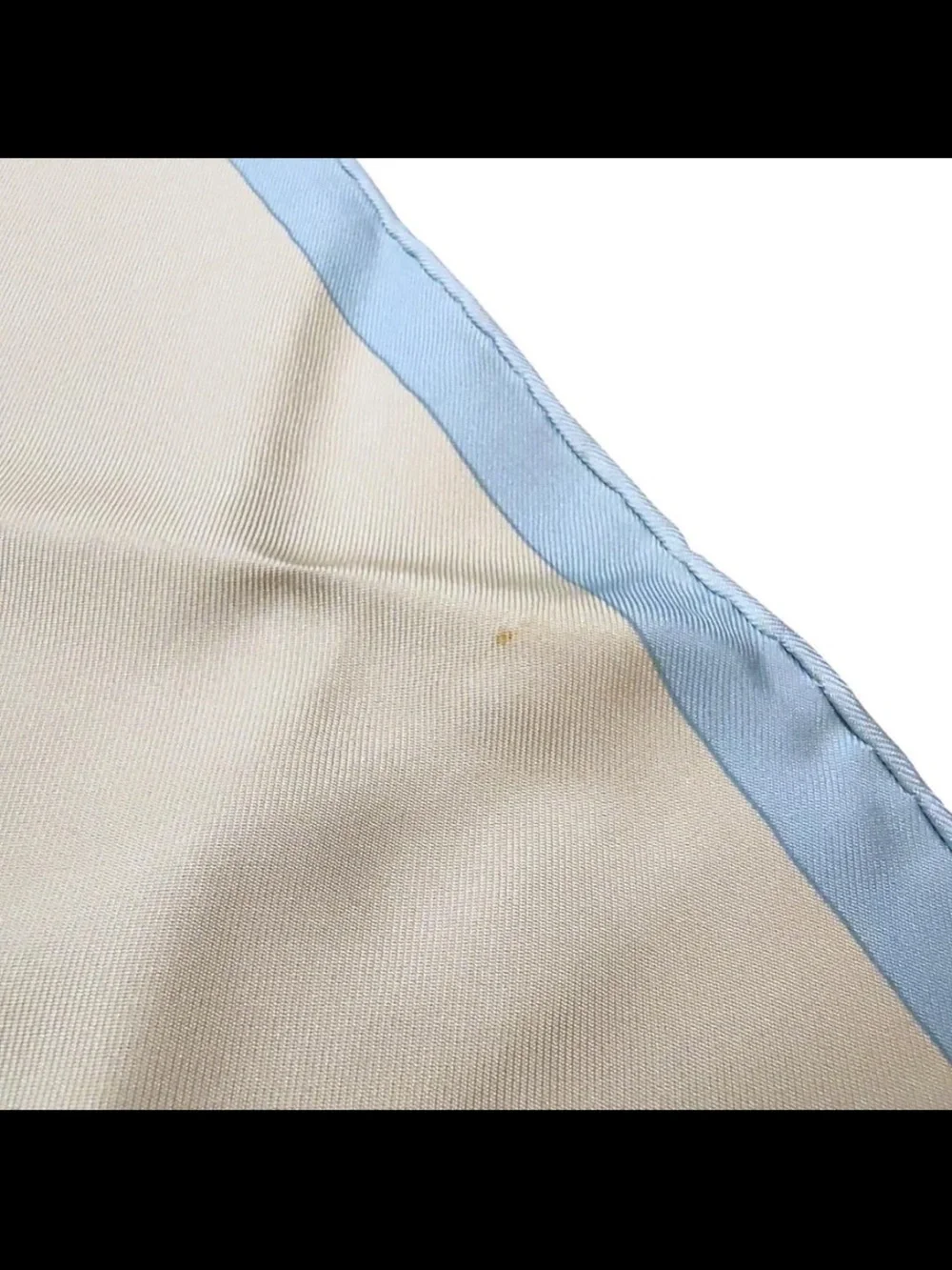 Hermès Pale Blue, Yellow & Beige Bird Motif Silk Scarf